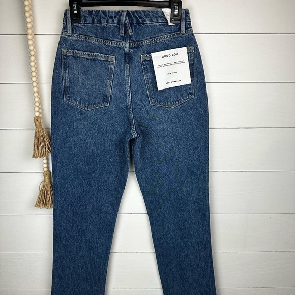 NWT Good American Good Boy High Rise Straight Leg Jeans size 2 (26") - Picture 5 of 6